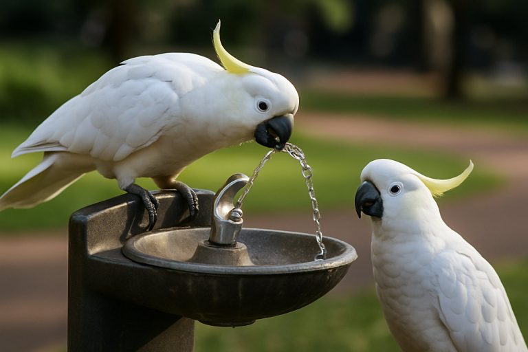 Les cacatoès géniaux de Sydney maîtrisent désormais les fontaines à boire publiques—Découvrez leur astuce étonnante